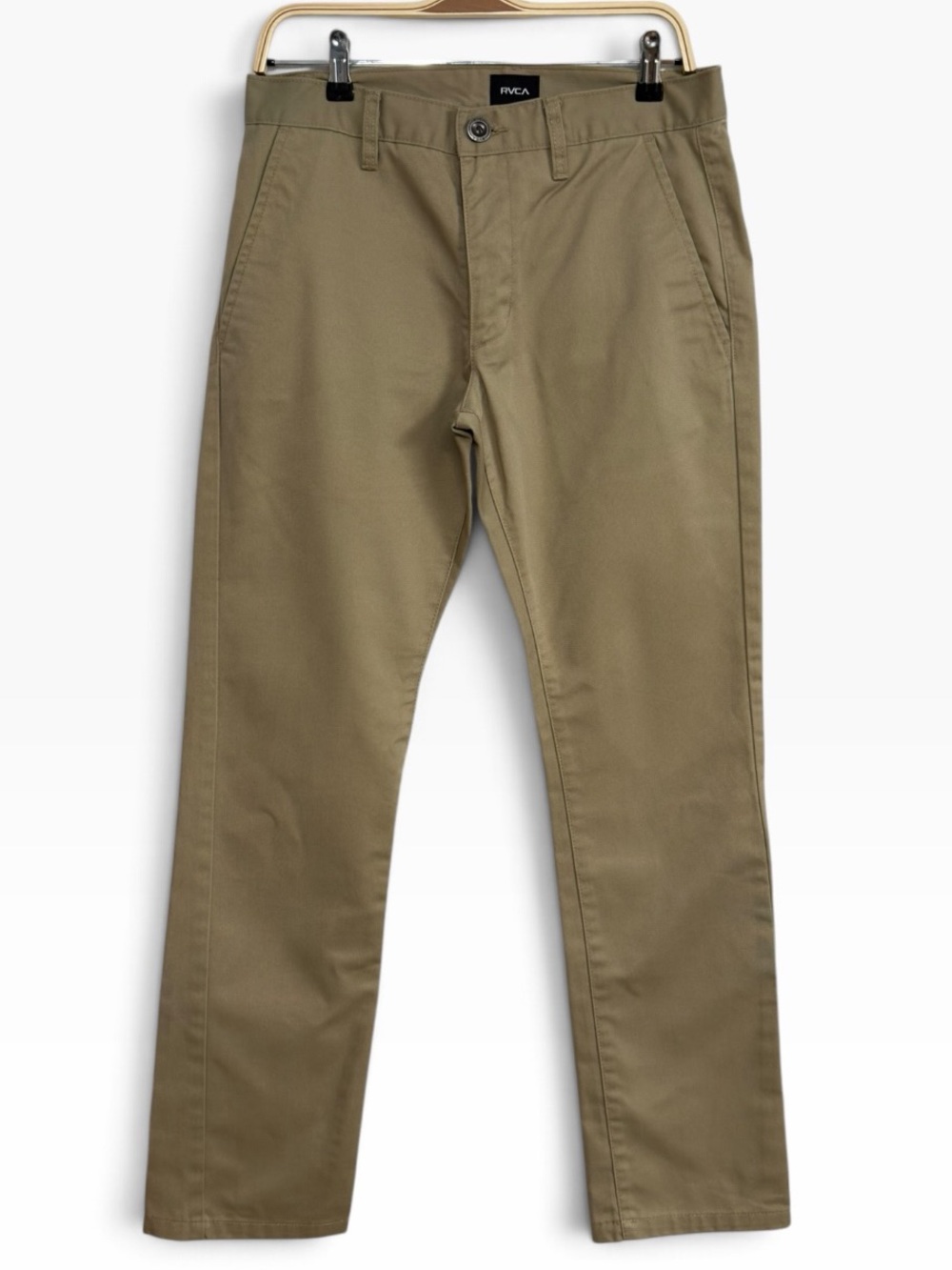 RVCA Week-End Chino Pants Mens 30 Khaki Tan Straight Leg Skate Casual Stretch